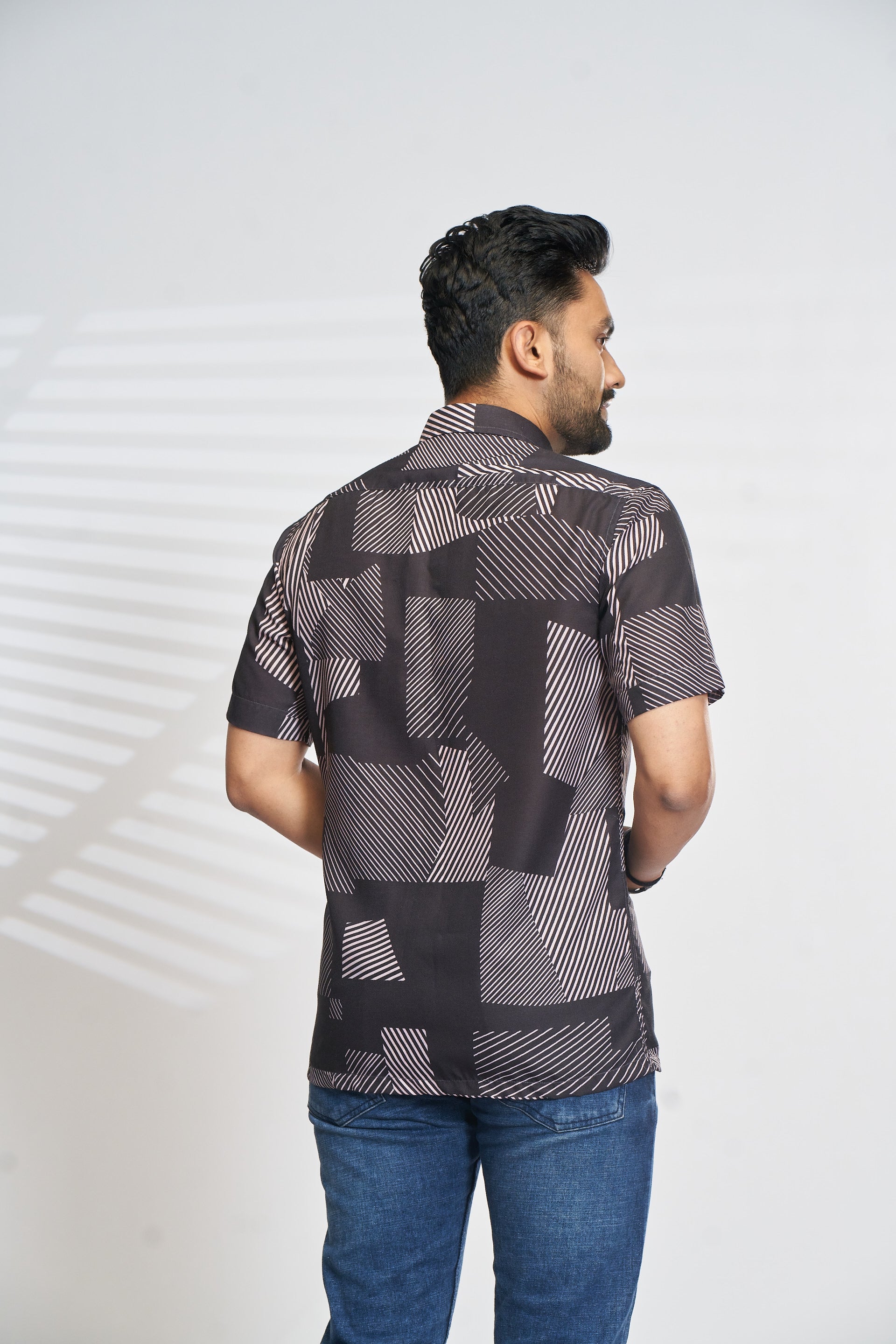 Mensoline Statement Pattern Smart Casual Shirt.